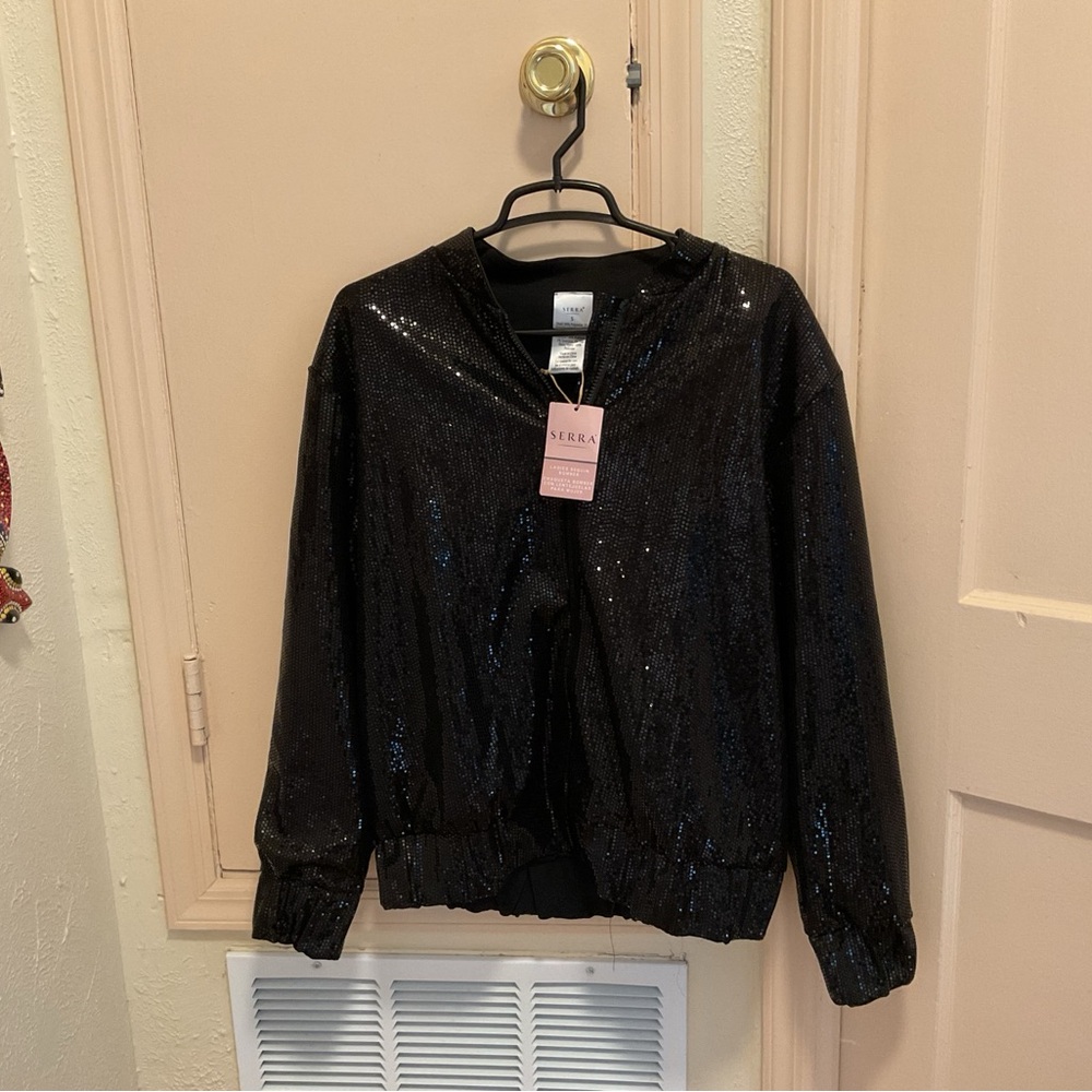 Serra Black Sequin Jacket/ New with Tags